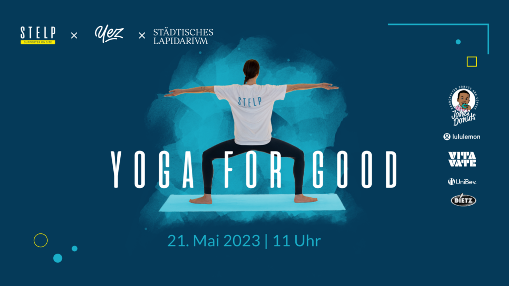 Yoga for Good Grafik mit den Hauptsponsor:innen.