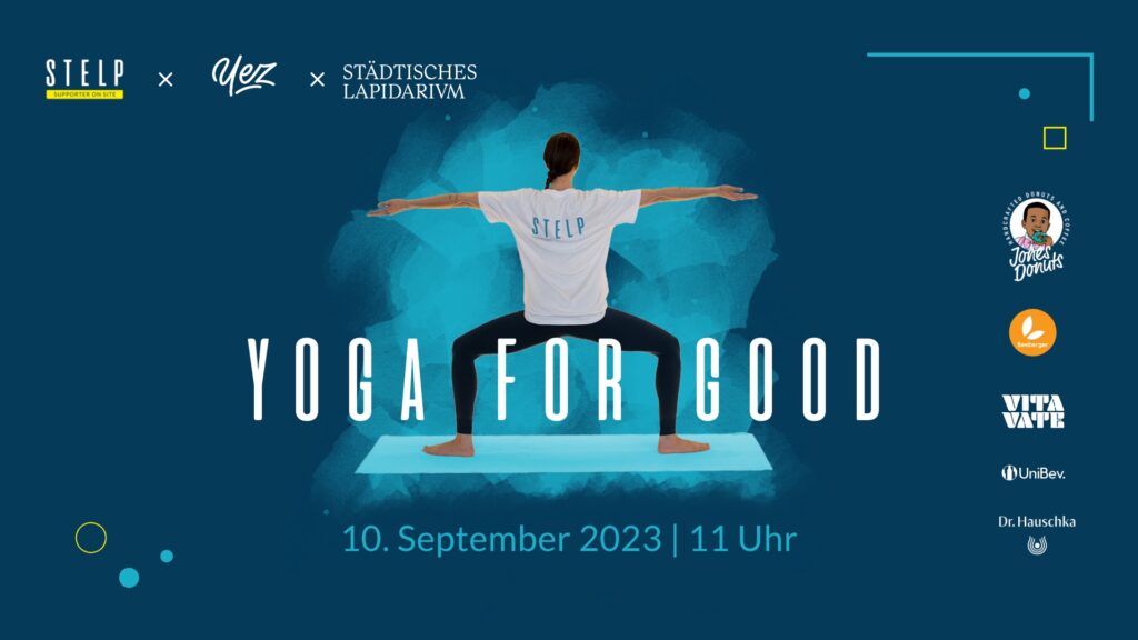 Eine Grafik für Yoga for Good im Lapidarium.