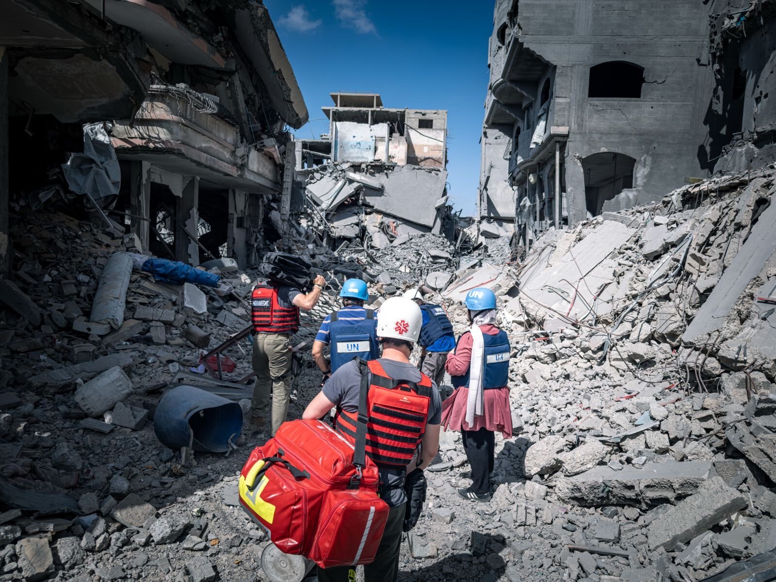 Medizinisch Helfer:innen in Gaza.