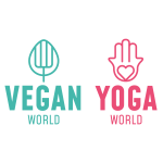 Logo der Vegan World und der Yoga World.